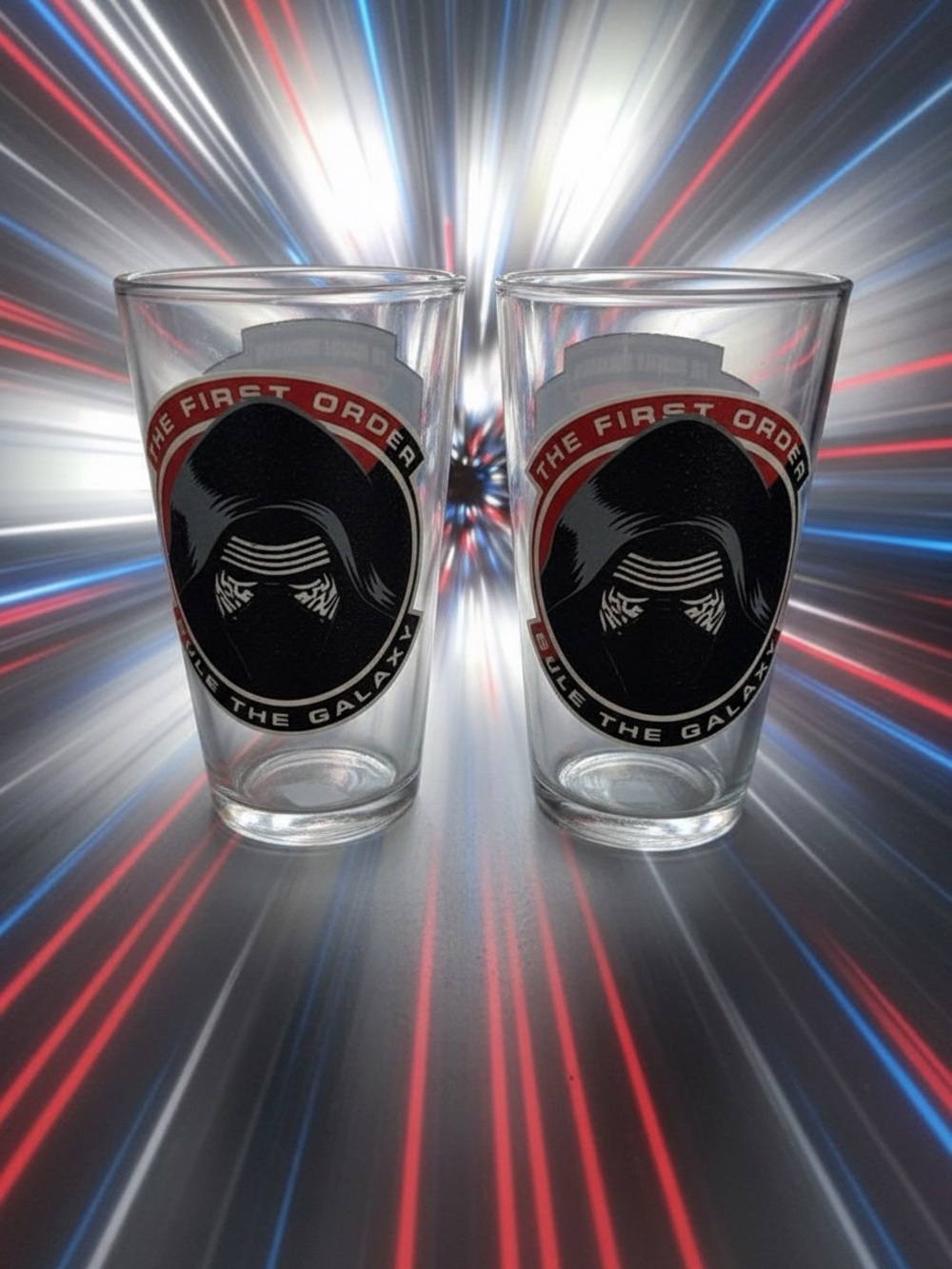 Star Wars First Order Pint Glasses Set of 2 Kylo Ren TIE Fighter Squadron LFL
